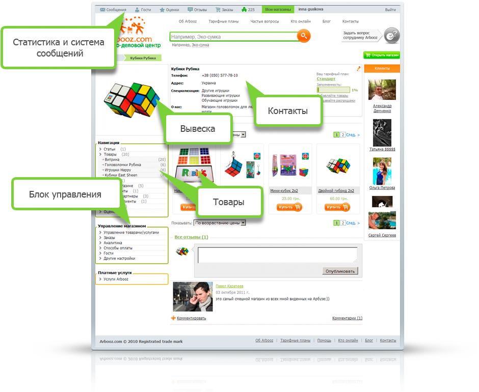 Arbooz.com, 2014: Главная страница магазина